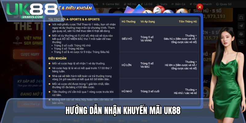 Hướng dẫn nhận Khuyến mãi UK88