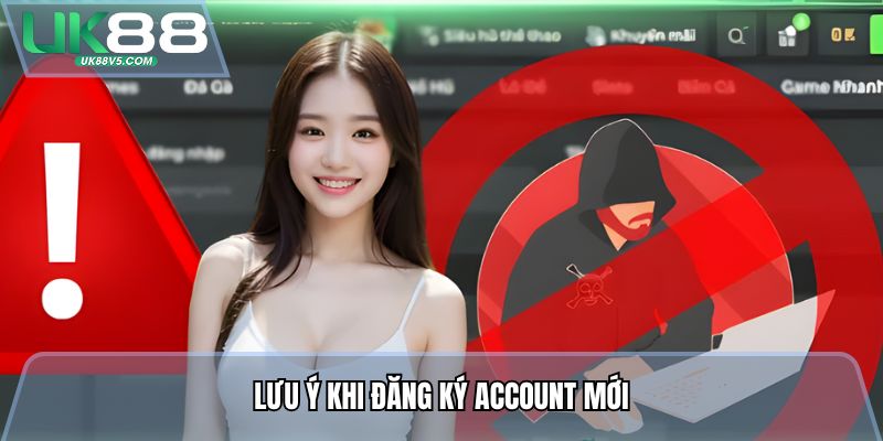 Lưu ý khi đăng ký account mới